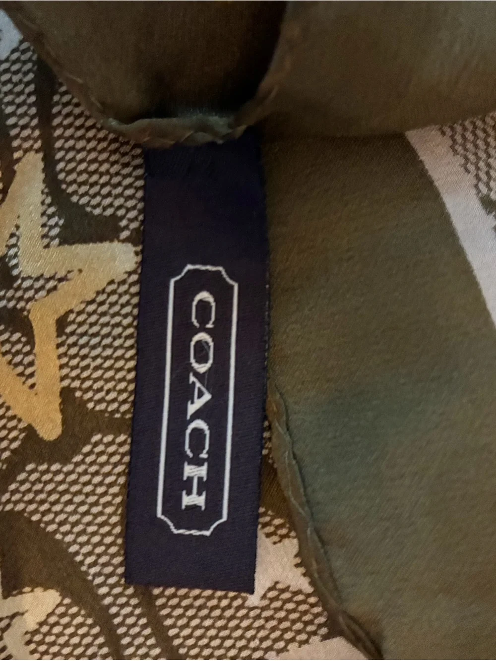 Coach Signature Star Print Silk Scarf